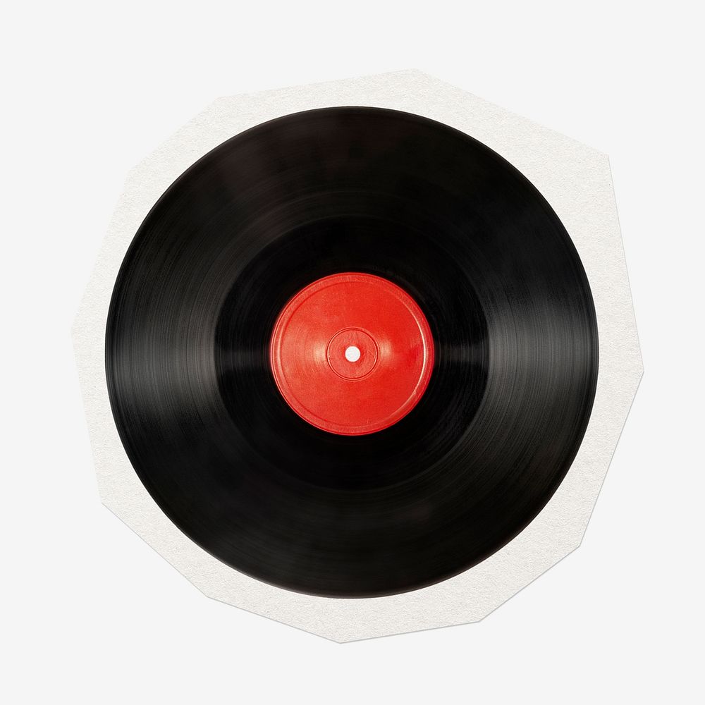 Vinyl record, cut out paper Premium Photo rawpixel