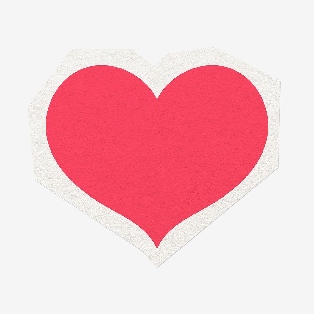 Pink heart, Valentine's day, off white design