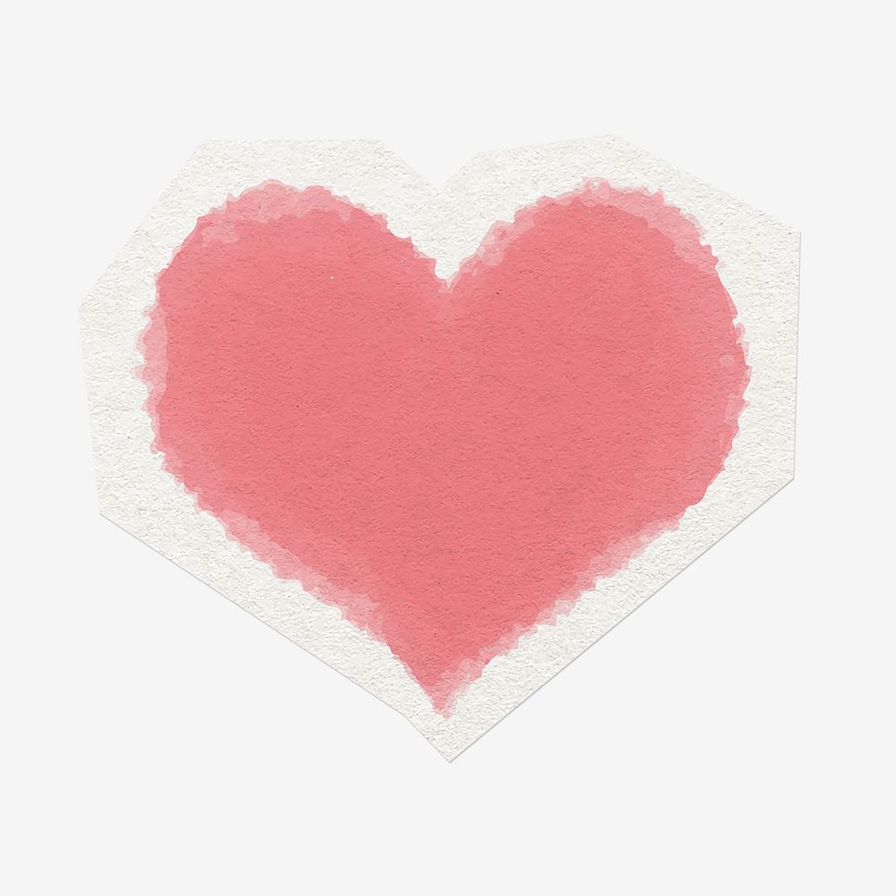 Pink heart, Valentine's day, off white design