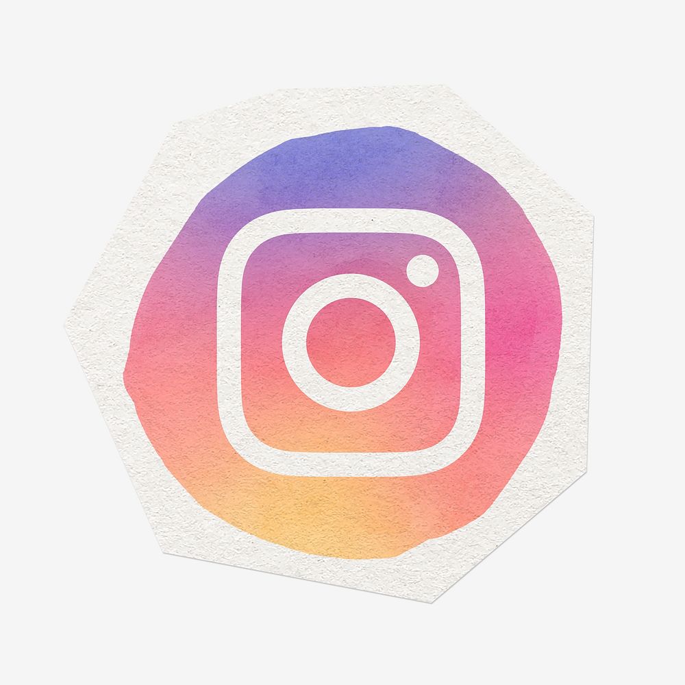 Instagram logo in watercolor design. | Premium Photo - rawpixel
