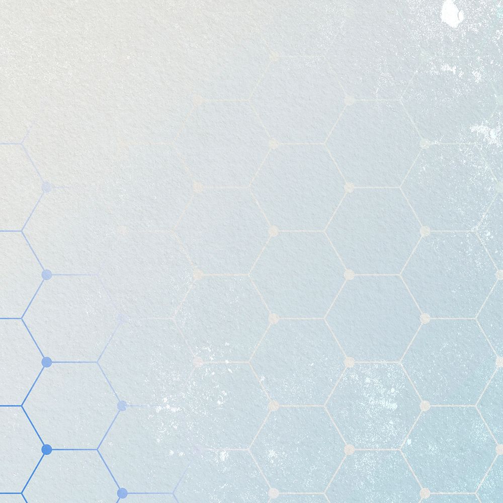 Blue technology background, Instagram post, minimal honeycomb texture wallpaper