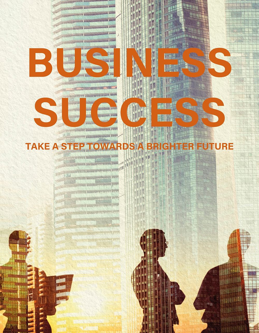 Business success flyer template, aesthetic remixed media psd