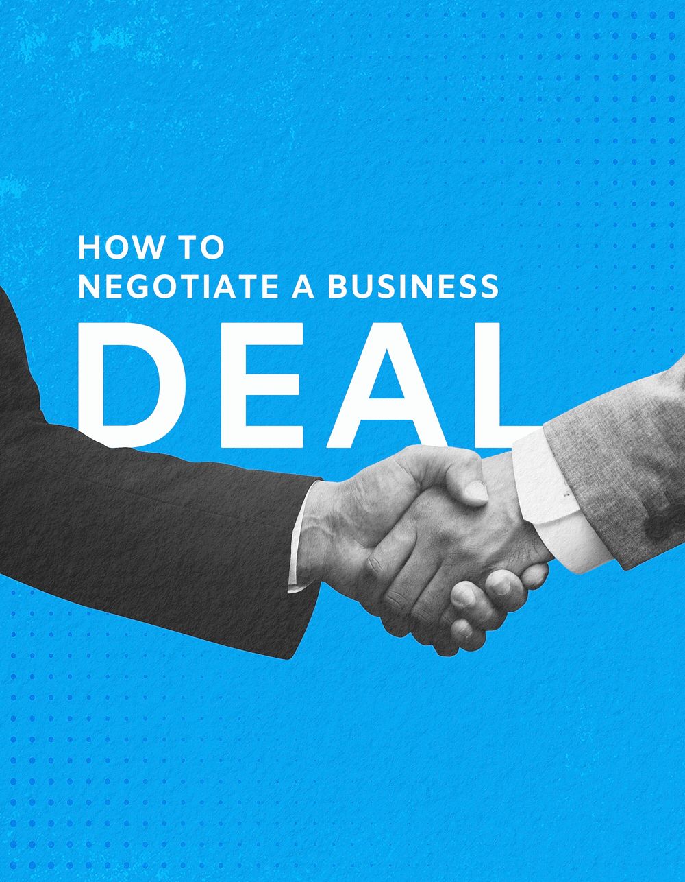 Business deal flyer template, businessmen handshake remixed media psd
