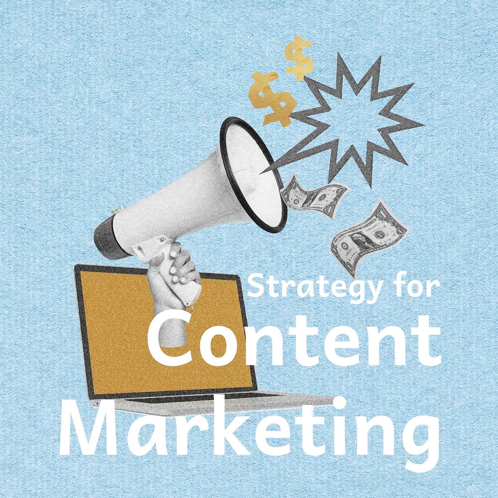 Content marketing Instagram post template, business remixed media vector
