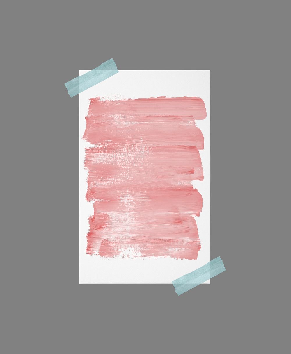 Aesthetic memo frame background, pink brushstroke