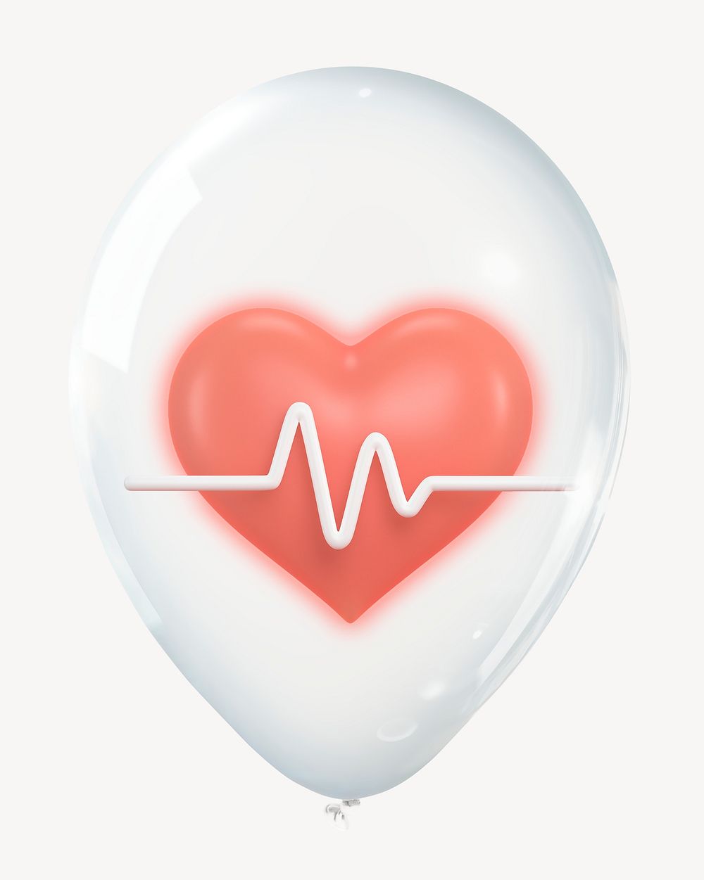 Medical icon 3D balloon collage element psd