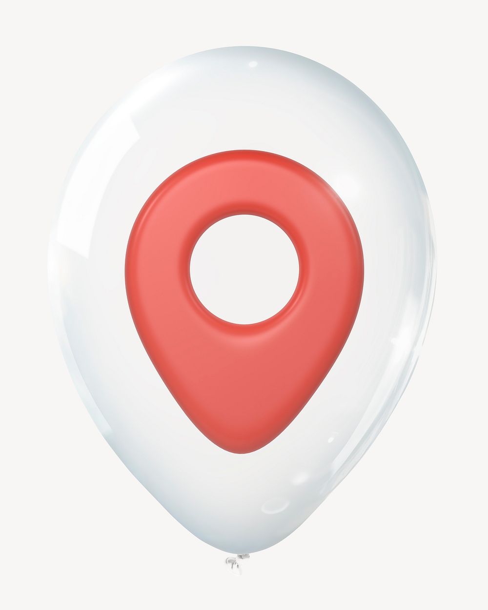 Location pin 3D balloon, social media clipart