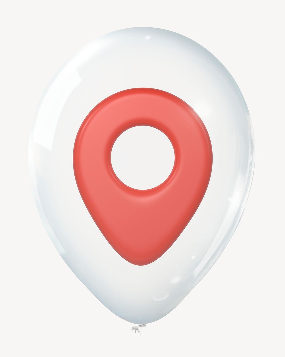 Location pin 3D balloon collage element psd