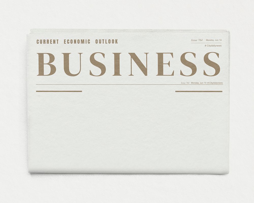 Professional business newspaper, modern nameplate Free Photo rawpixel