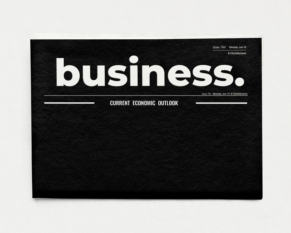 Black business newspaper, front page with design space