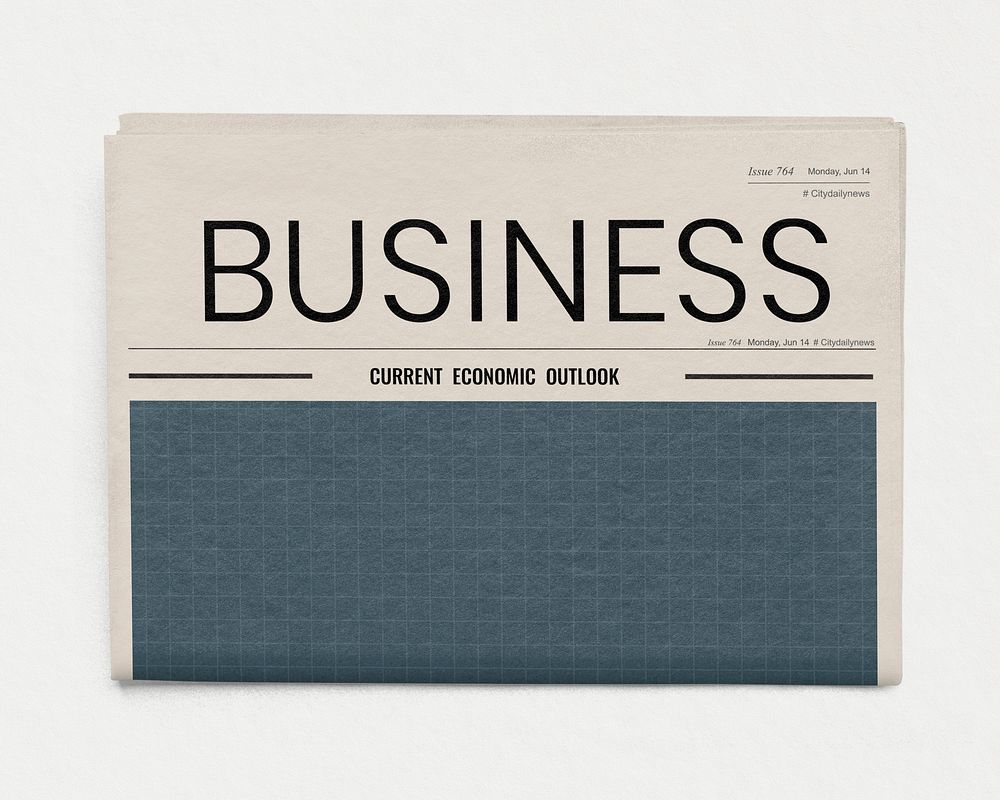 Professional business newspaper, modern nameplate Free Photo rawpixel