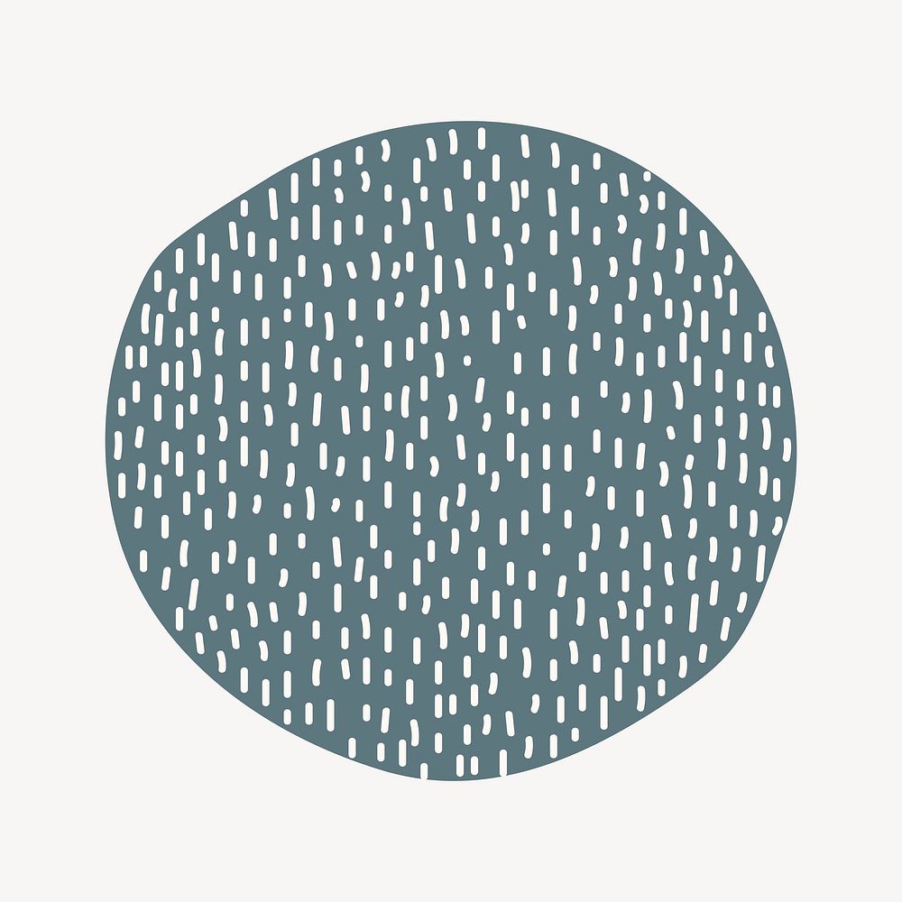 Dots round shape collage element, patterned design