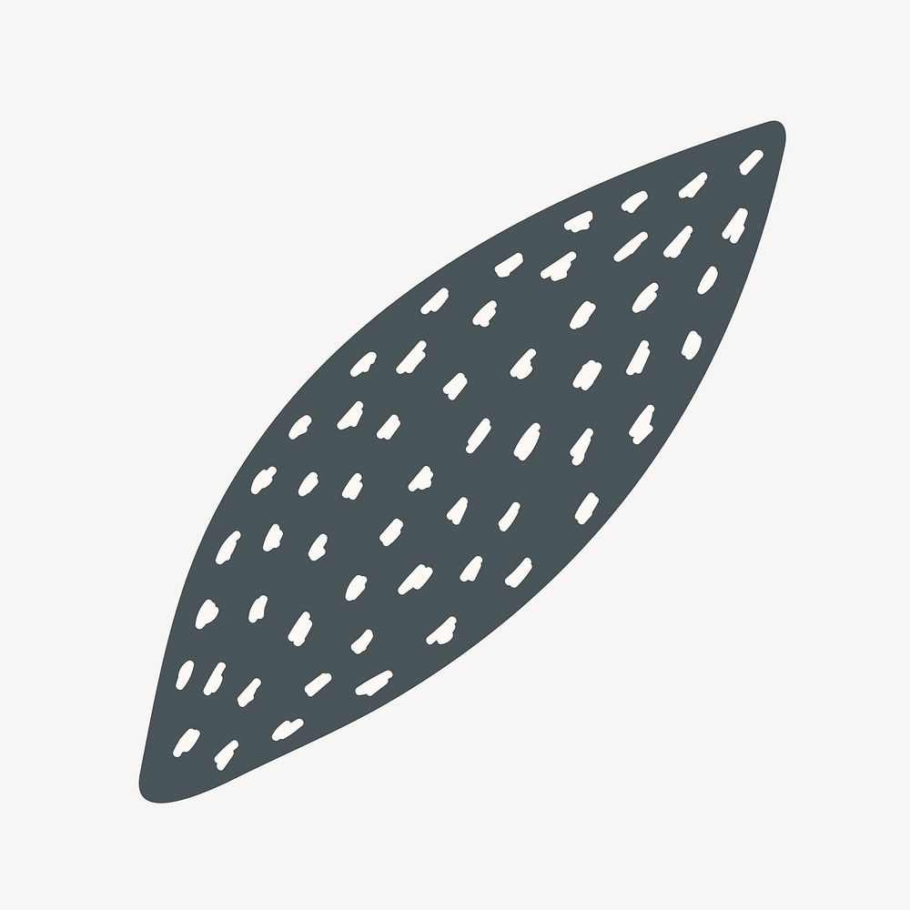 Leaf shape doodle, dot botanical design 