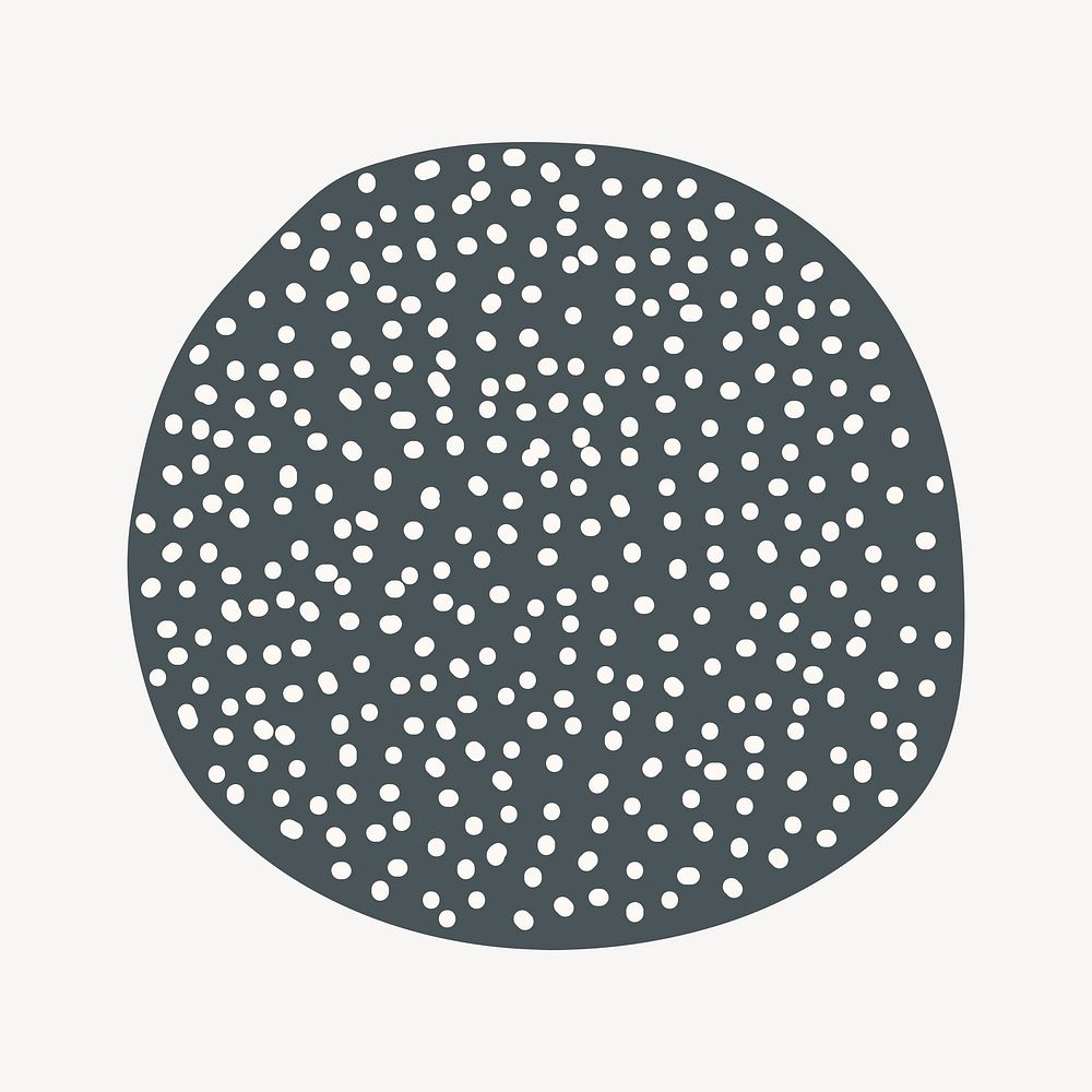 Dots round shape collage element, modern design psd