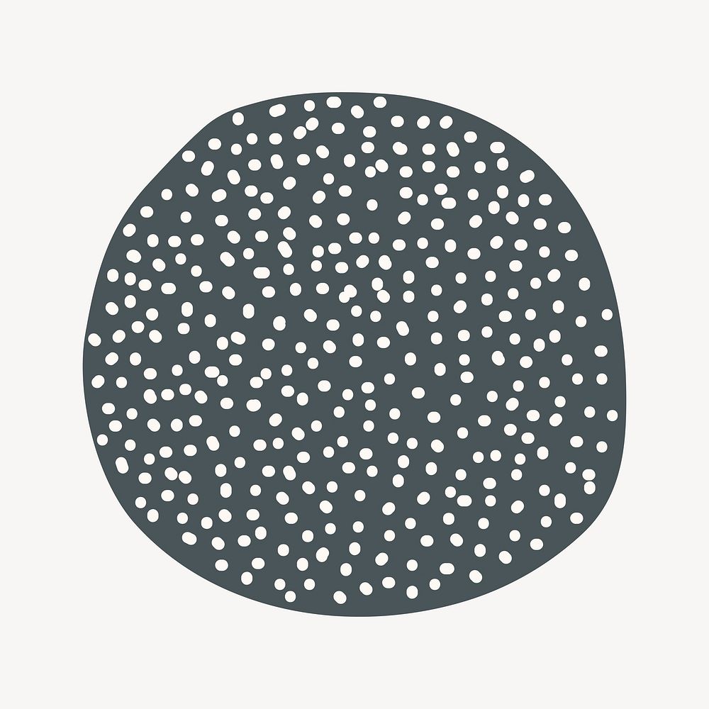 Dots patterned, round shape collage element, modern design