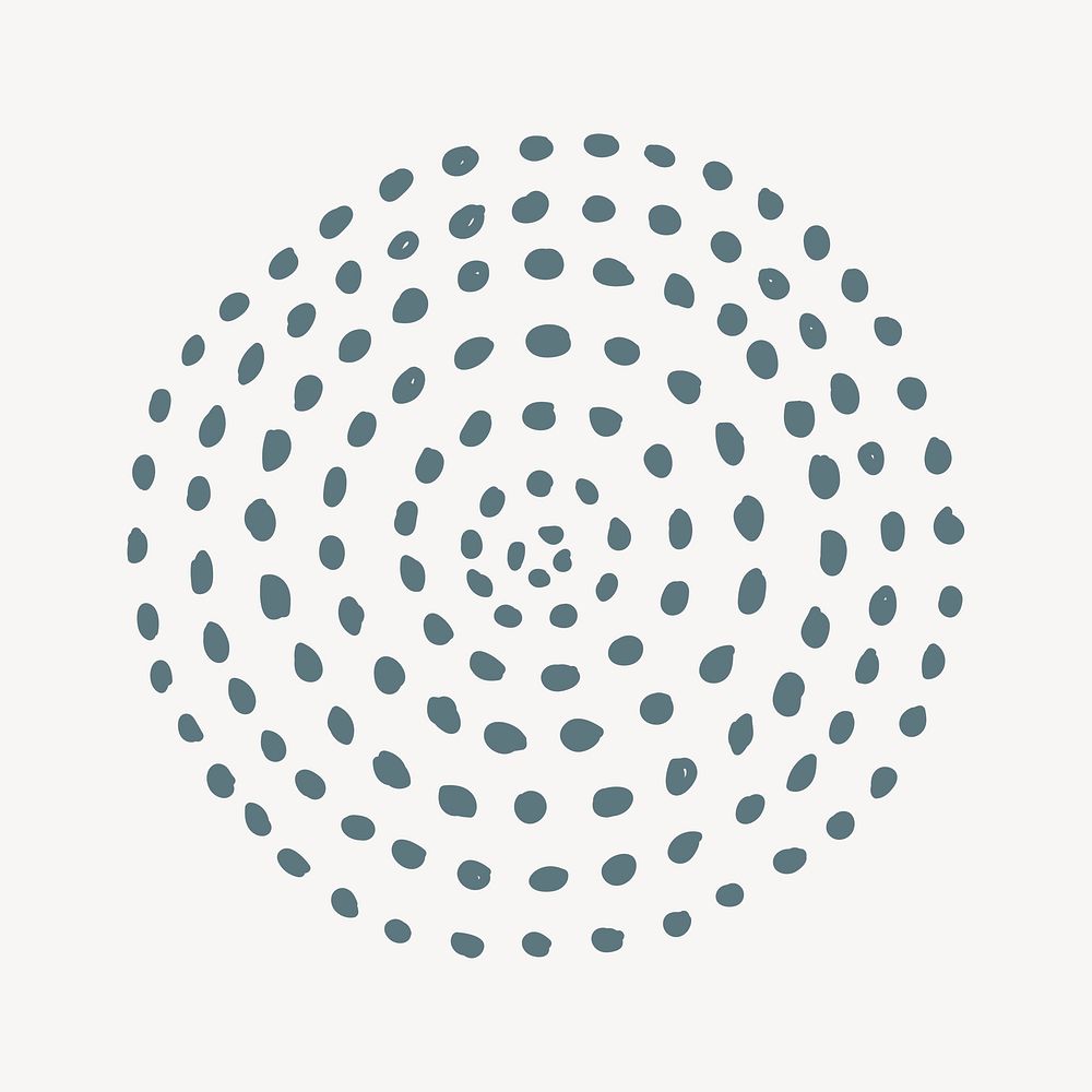 Dots round shape collage element, modern design psd