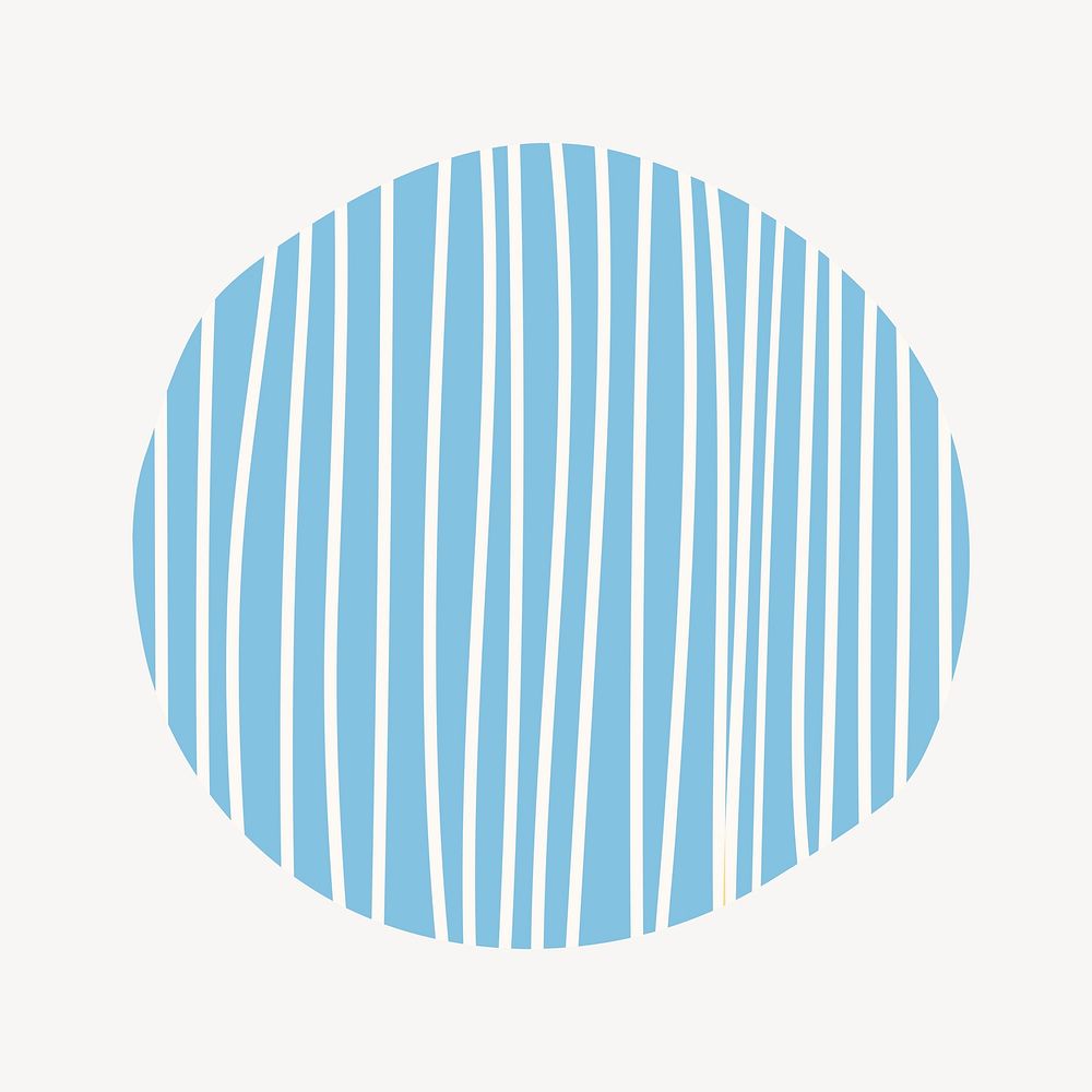Blue round shape collage element, modern design