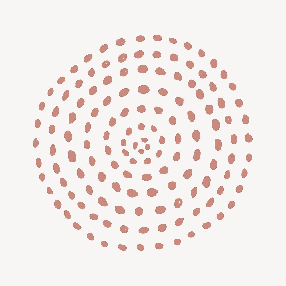 Brown dots round shape,  patterned design
