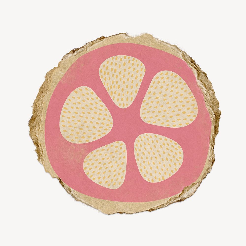 Pink abstract circle shape, ripped paper design