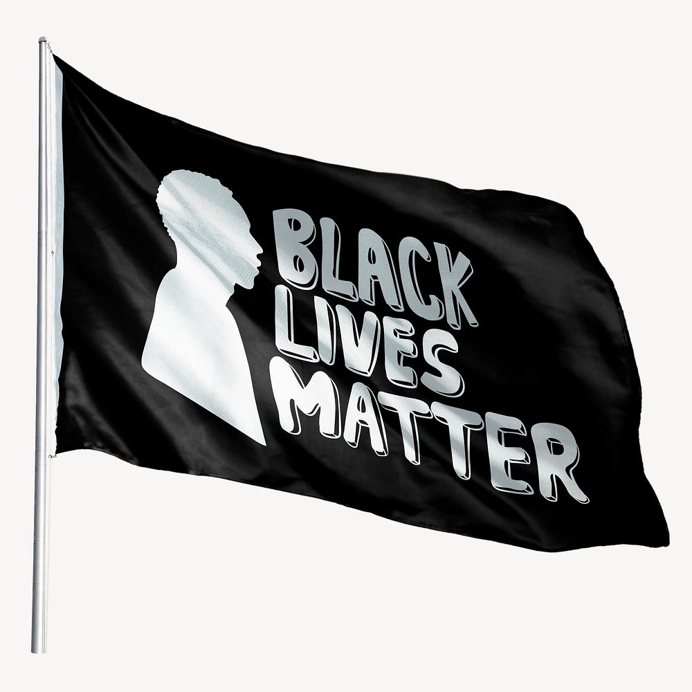 Black lives matter flag, BLM concept