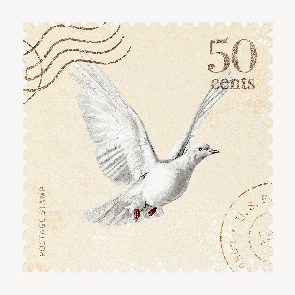 freedom postage stamp, hand drawn illustration