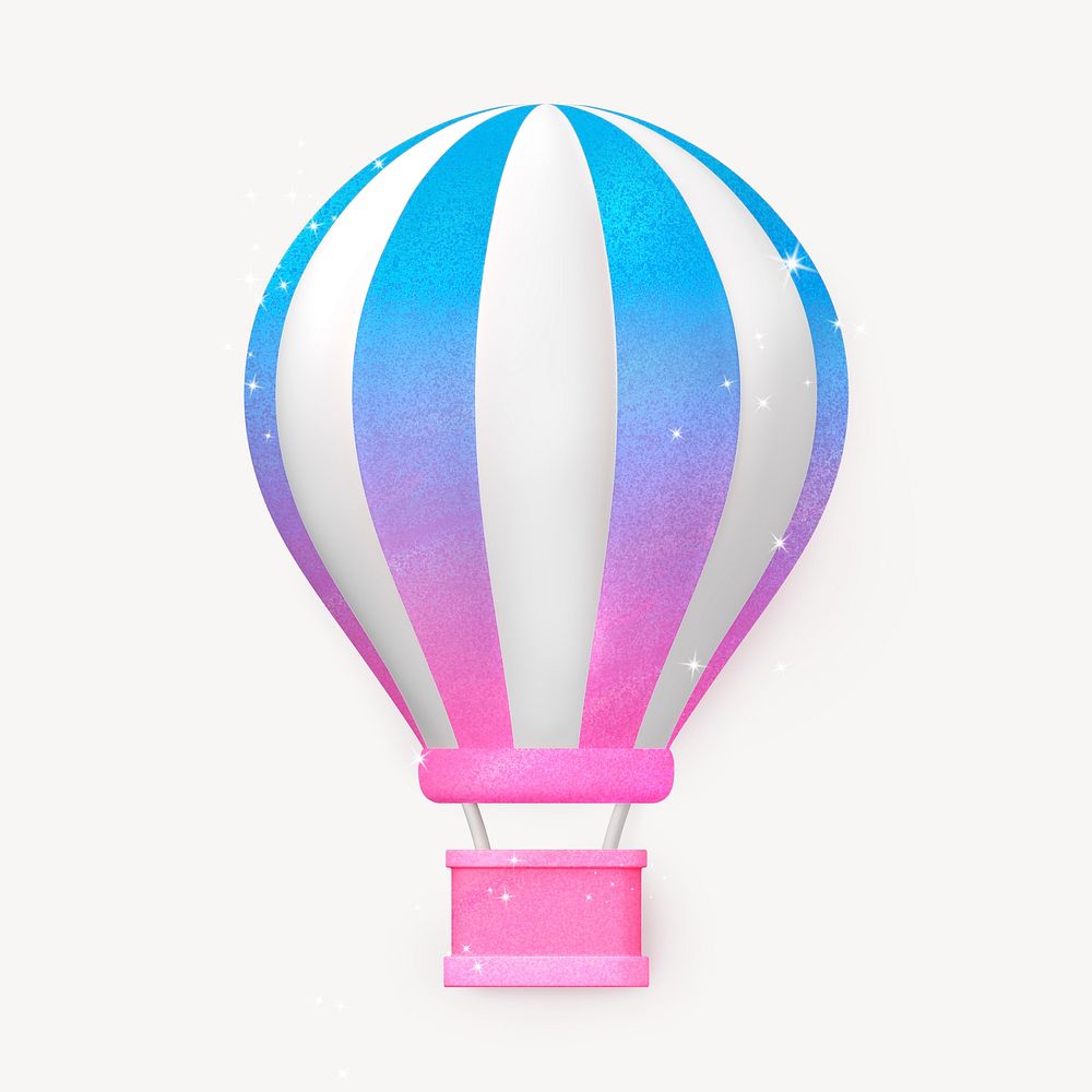 3D aesthetic air balloon, summer concept