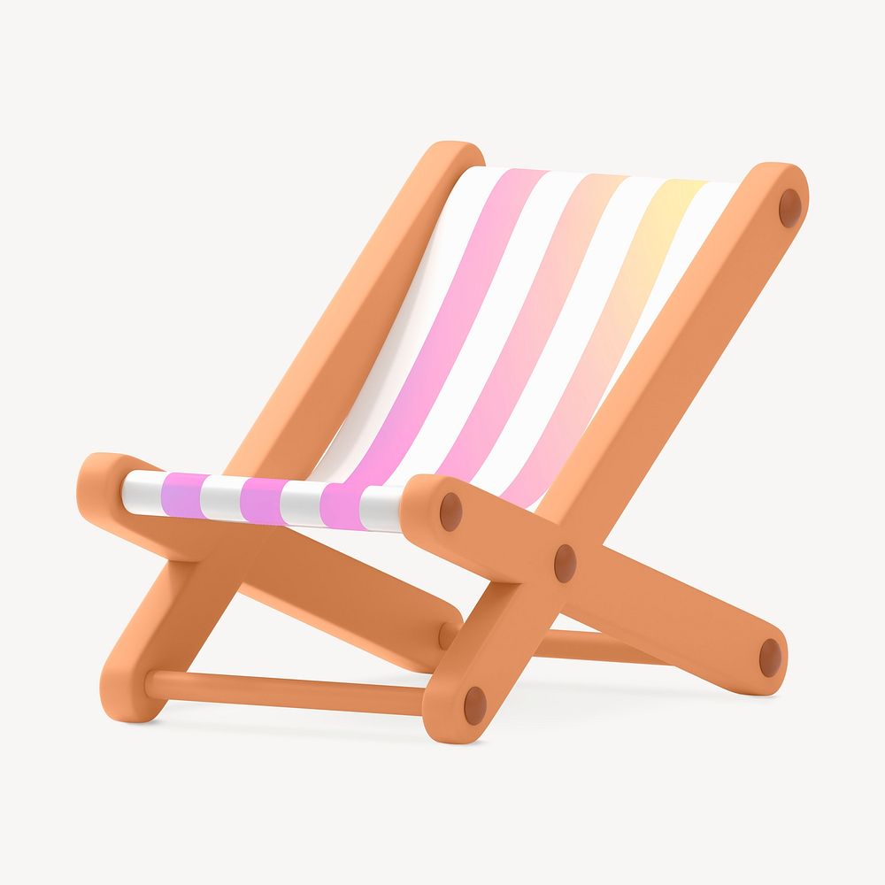 3D aesthetic folding chair, summer concept