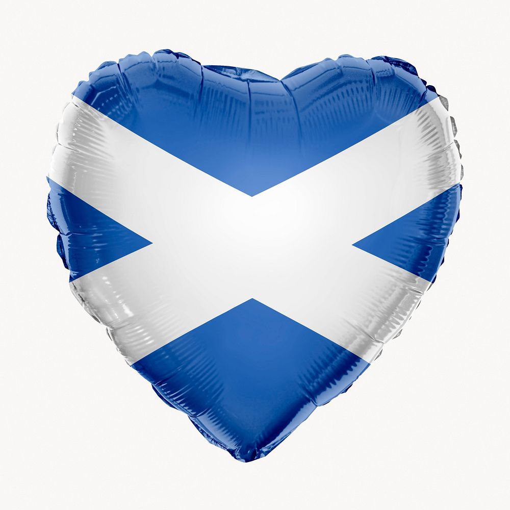Scotland flag balloon clipart, national symbol graphic