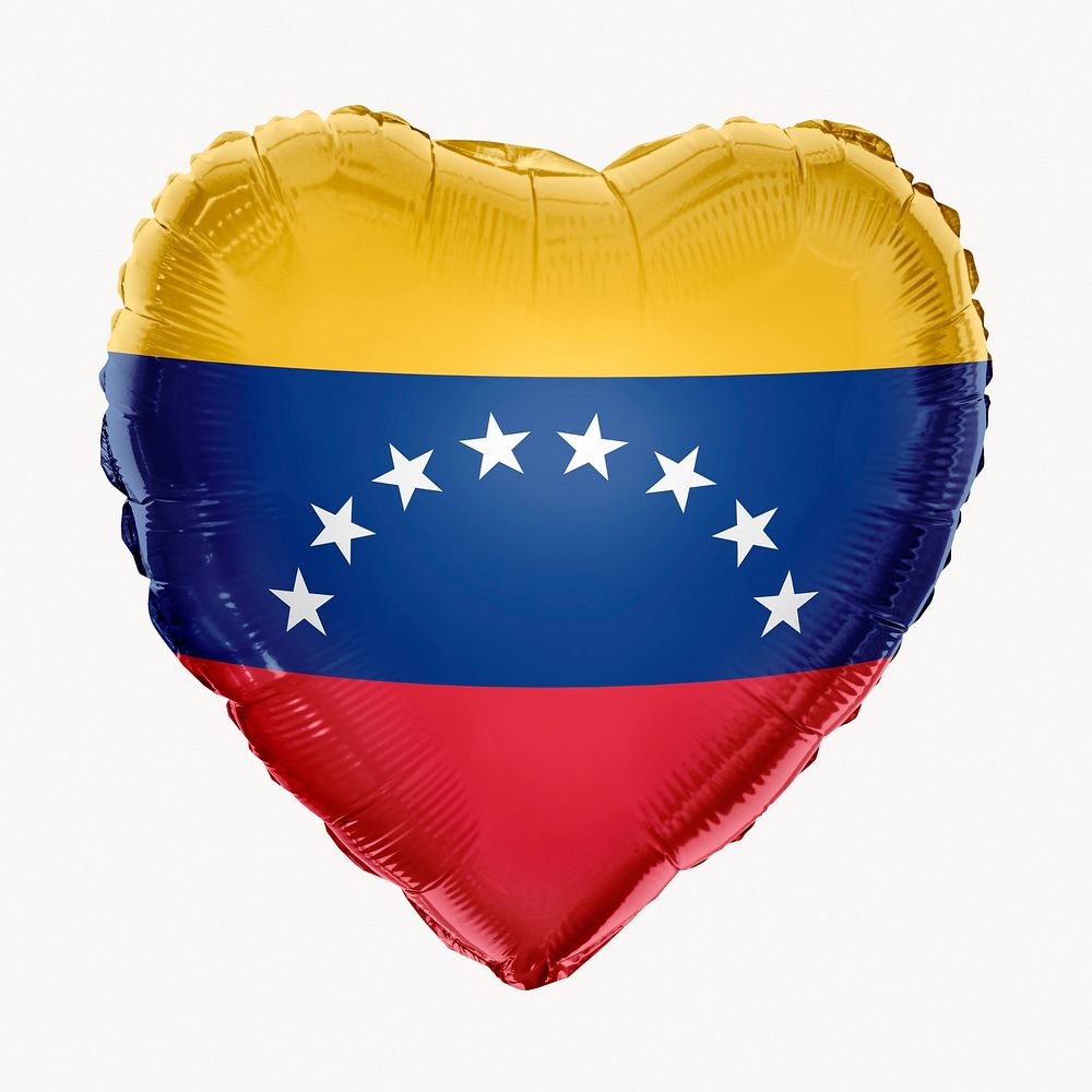 Venezuela flag balloon clipart, national symbol graphic