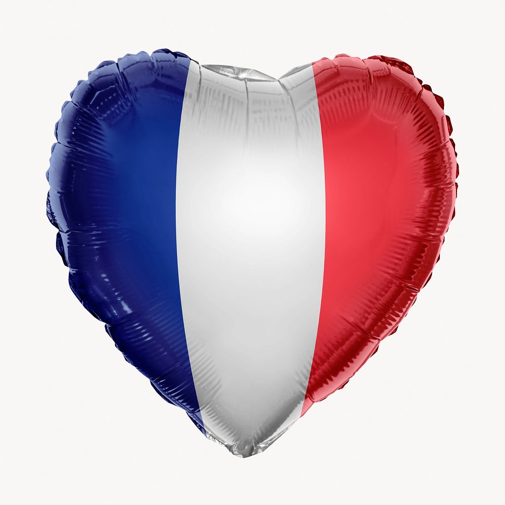 France flag balloon clipart, national symbol graphic