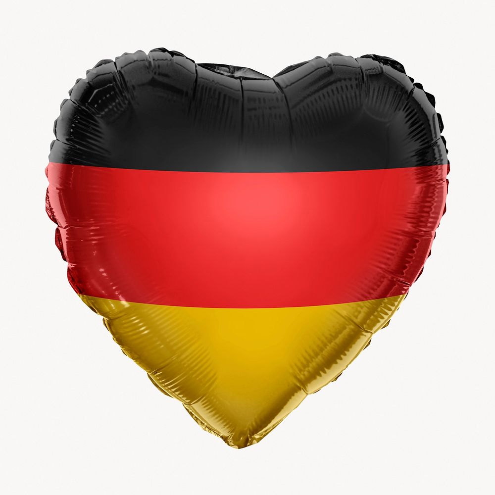 Germany flag balloon clipart, national symbol graphic