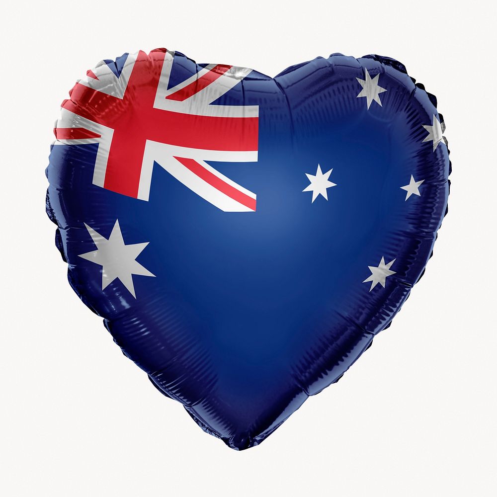 Australia flag balloon clipart, national symbol graphic