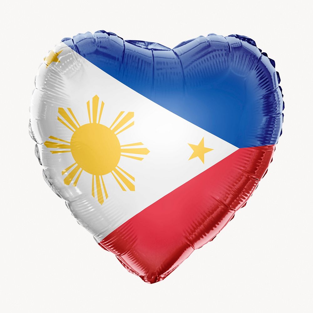 Philippines flag balloon clipart, national symbol graphic
