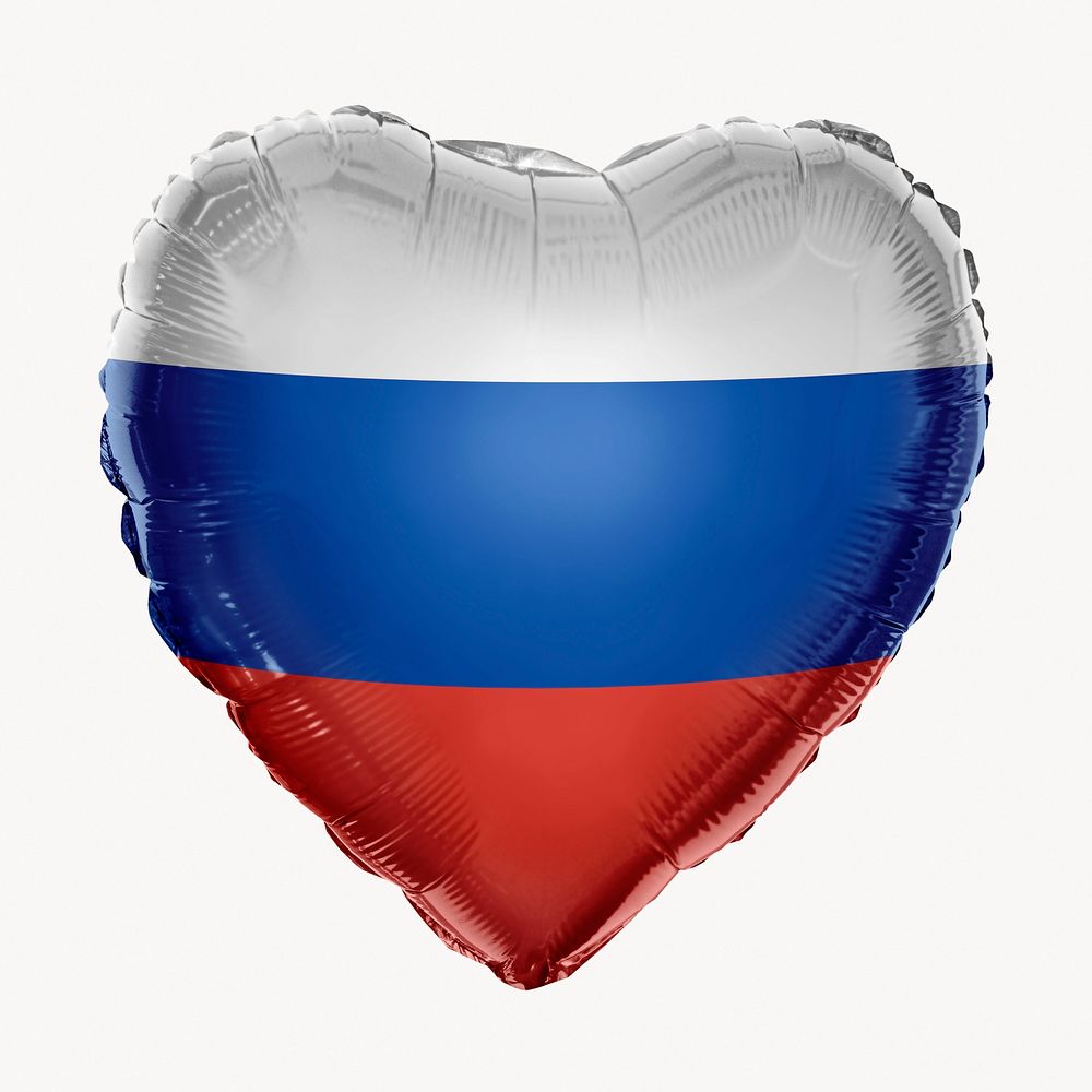 Russia flag balloon clipart, national symbol graphic