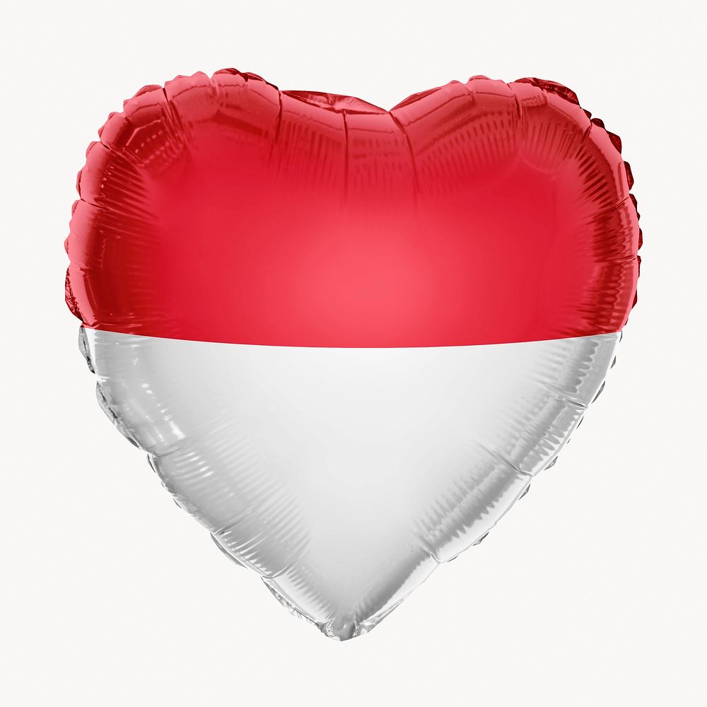Indonesia flag balloon clipart, national symbol graphic