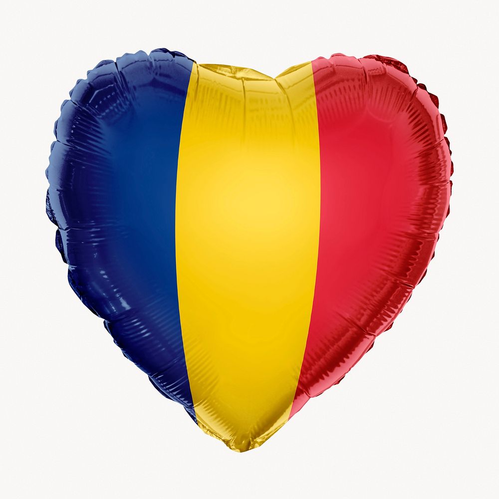 Chad flag balloon clipart, national symbol graphic