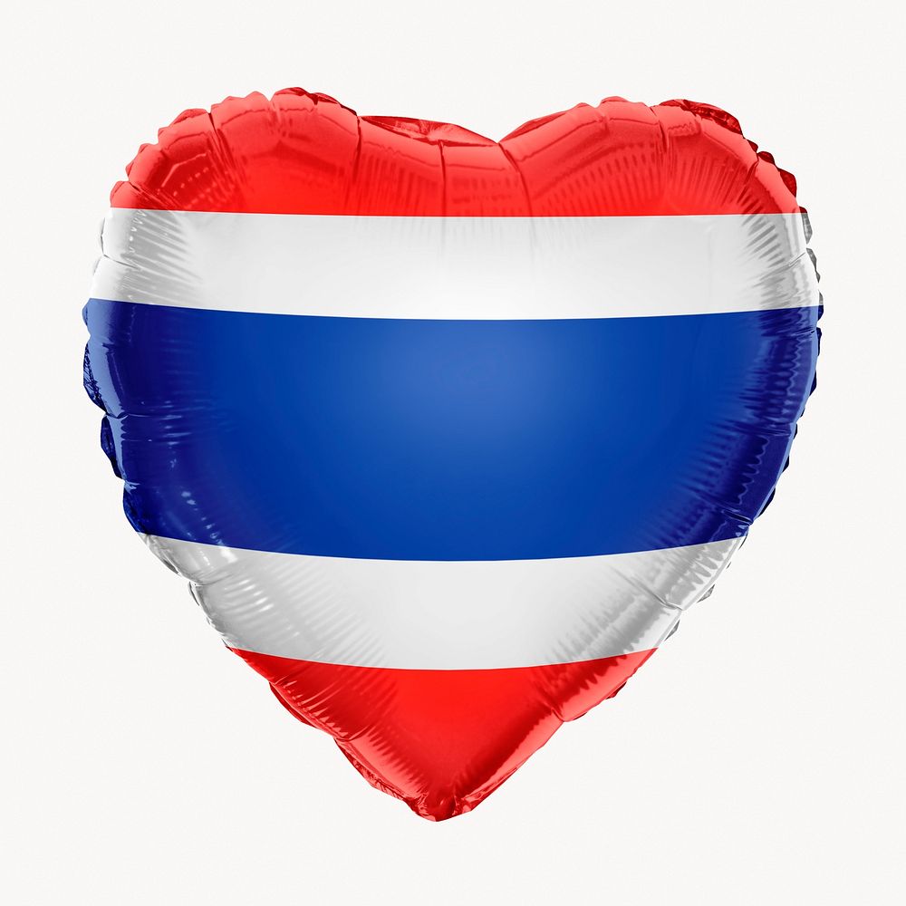 Thailand flag balloon clipart, national symbol graphic