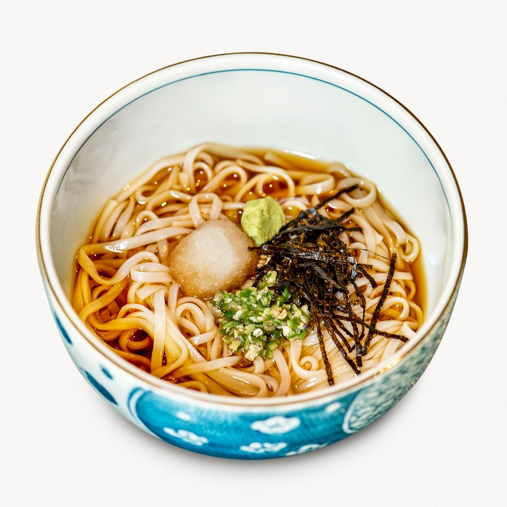 Ramen noodle, Japanese food isolated image