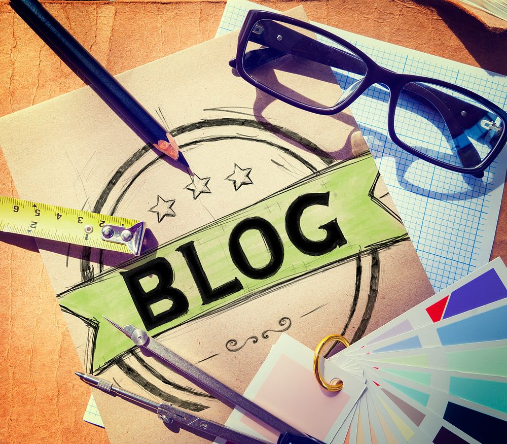Blog Blogging Online Design Web Page Website Concept