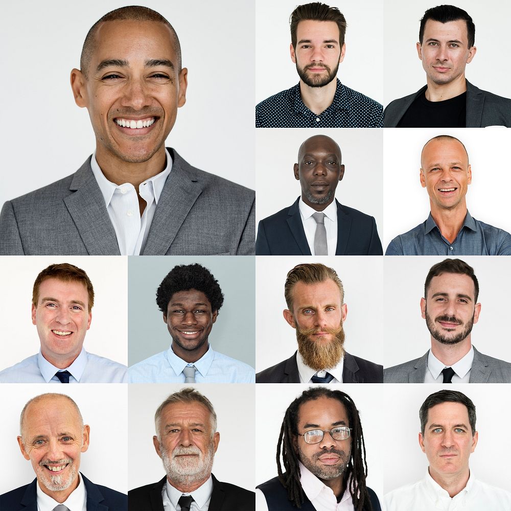 Collection of headshot businessman investor Premium Photo rawpixel