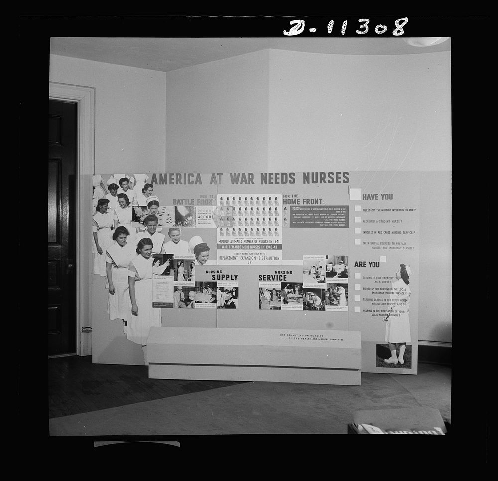 Nursing exhibit. Exhibit for the sub-committee on nursing of the medical committee of the Office of Defense Health and…