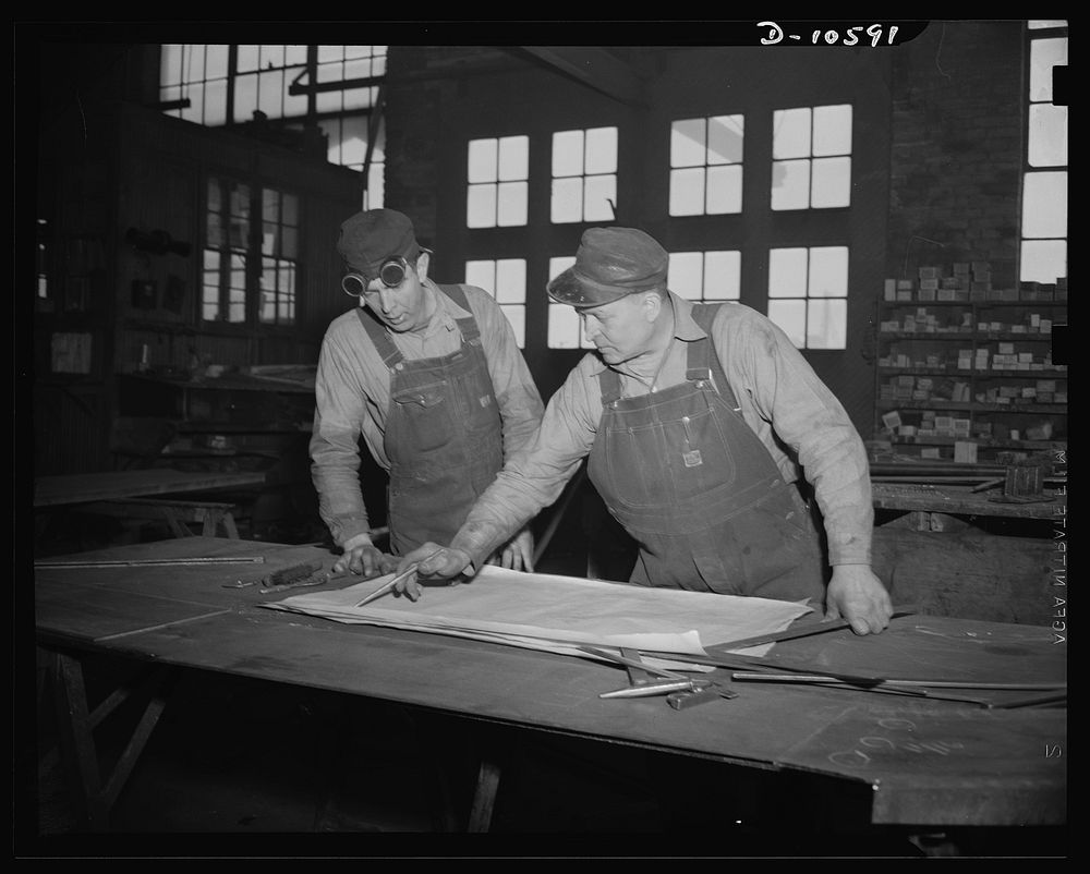 Denver, Colorado. Two ingenious American steel fabricators who "took a quick look at a blue print and in less time than it…