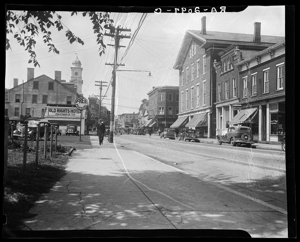 Street scene. Hightstown, New Jersey. Sourced from the Library of Congress.