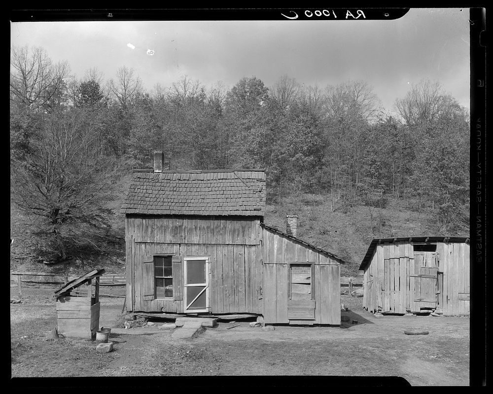 Typical farm home in Brown County, Indiana. Sourced from the Library of Congress.