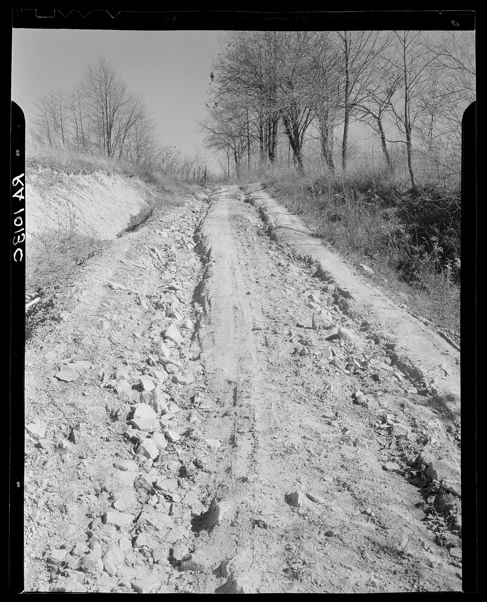 Poor country road typical of this area. Brown County, Indiana. Sourced from the Library of Congress.