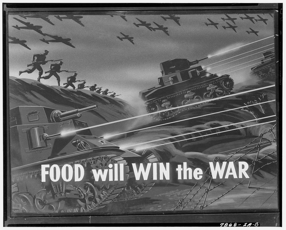 Food will win the war. Sourced from the Library of Congress.
