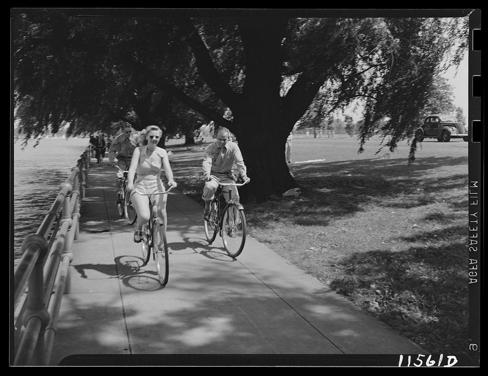 Washington, D.C. Bicycling at Hains Point. Sourced from the Library of Congress.