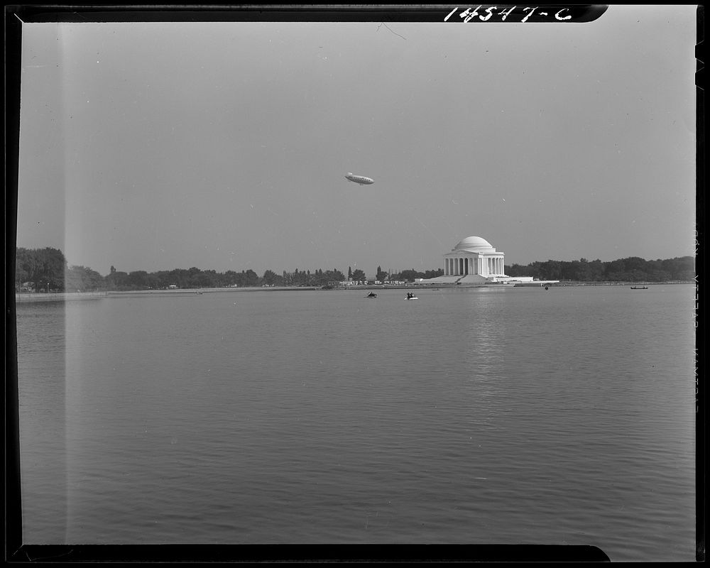 Jefferson Memorial looking across Tidal Basin. Washington, D.C.. Sourced from the Library of Congress.