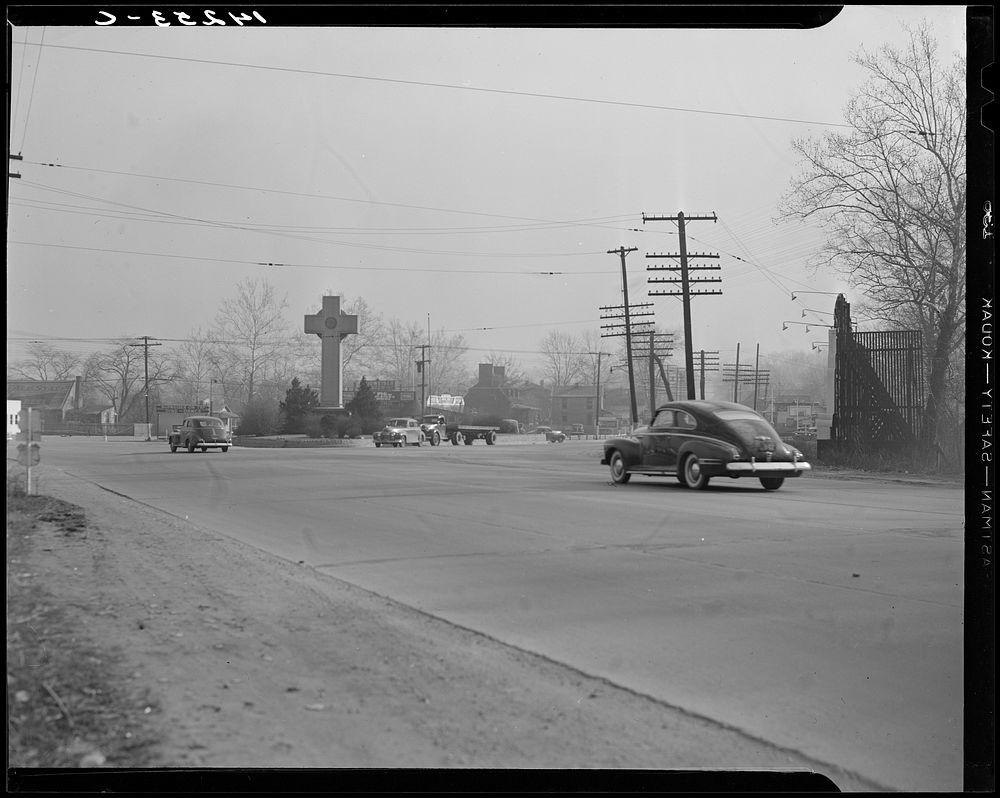 U.S. 1 turnoff to Baltimore or Annapolis, Maryland. Sourced from the Library of Congress.