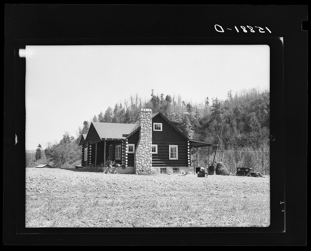 House built by rehabilitation client. Mercer County, West Virginia. Sourced from the Library of Congress.